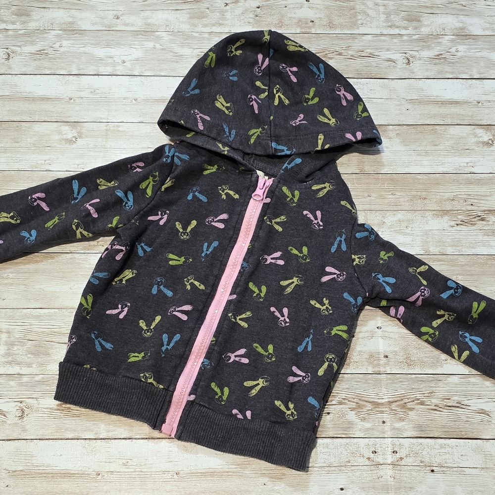 Disney Kids Hoodie with Pink, Green, and Blue Accents